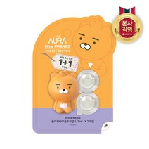 아우라 리틀카카오 차량용 통풍구 방향제 라이언 기획 2mLx2 플라워바이플로라, 없음, 2개