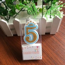 번호 생일 양초 1 2 3 4 5 6 7 8 9 0 골드 슬리버 키즈 케이크 용 파티 용품 장식, [16] Blue 5