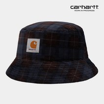 칼하트WIP 칼하트WIP Cord Bucket Hat (Breck Check Print Tobacco)