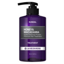 쿤달 허니 앤 마카다미아 헤어 트리트먼트 라비앙로즈향, 8개, 500ml