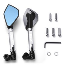 혼다 PCX125 PCX150 2010-2020 년 동안 PCX 오토바이 후면보기 백미러 핸들 바 미러 CNC 알루미늄 액세서리, 02 Silver