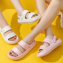 여자 학생 슬리퍼 푹신 통굽 샌들 비올때 편한 신발 아쿠아슈즈 학생 샌들 여성 쇼핑몰 푹신한