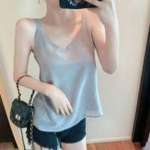 나시 쉬폰 코디 브이넥 이너 상의 루즈핏 나시 작은 나시