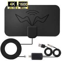 uhd안테나 tv안테나 dmbtv 라디오안테나 tv수신카드4K 실내 1600 마일 디지털 HDTV 안테나 UHD 1080P DVB-T, 01 1600 Miles