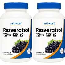 뉴트리코스트 레스베라트롤 700mg 캡슐, 120개입, 2개, 120정