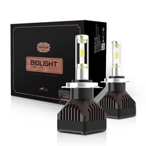[튜닝인증부품] 바이오라이트 국내생산 4면 합법 LED 전조등 H7 (1 Set), 2개