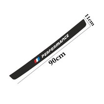 BMW M E36 E34 E30 F10 E90 F30 F20 E53 E70 G30 자동차 가죽 스티커 자동차 뒷 범퍼 액세서리 트렁크 보호 플레이트 필름, [01] Black