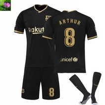 (미인전매) 바르셀로나 유니폼 20-21 홈 10번 메시 경기 유니폼 어린이 운동 축구복 세트 남자, S, 바르셀로나블랙8번스타킹