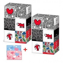 한예지 키스해링 오리지날 미니 미용티슈(정사각) 250매*6입*2pack+여행용티슈 40매*2pack