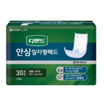 디펜드 남녀공용 안심 일자형 패드 성인기저귀 중형, 30개입, 12개