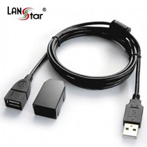 LANstar USB2.0 Lock 연장 케이블 3m/LS-USBLOCK-3M/락고정 클립 A형(M/F) 연장 케이블/쇼트및 스파크 방지/잠금장치로 케이블 연결부분이 빠지지 않음