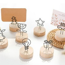 디자인 디저트 이름표 빵 가격표 네임텍 꽂이 베이커리 네임택 메모 세우는 집게 엽서 거치대 POP카드 홀더 피오피대 사진 영수증 폴라로이드 쇼카드 이름 종이 스탠딩 고정