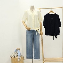 이랜드 [튜브]브이넥 밑단리본 블라우스 TUBL22841 NC경산점
