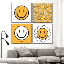 셀러허브 스마일 인테리어 캔버스 액자 14종 30호 72x72cm, 8번／캔버스액자(옆면흰색)