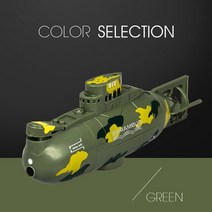 수중드론 RC 잠수함 6 채널 핵 미니 원격 제어 보트 어린이 장난감 모델 수영장 수중 드론, 02 Green submarine