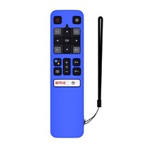 스마트 리모컨 만능 리모콘 스위치 블루투스 tv tcl rc802v fmr1 fnr1용 끈 휴대용 보호 케이스가 있는 실리콘 보호기 전체 커버, 협력사, 푸른