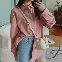 로로텐 기본 카라 면 셔츠 남방 긴팔 여성 빅사이즈
