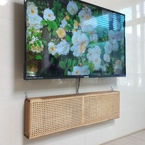 JayB공방 아카시아 라탄 셋톱박스정리함 셋톱박스거치대 가림막 벽콘센트가리개, 아카시아 1000mm - 라탄원단 표백