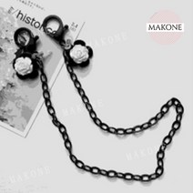 장미 마스크 스트랩 명품 스타일 까멜리아 안경 체인