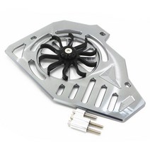 오더봇 혼다 pcx 엔진 팬커버 휀커버 라디에이터 회전 cnc 알루미늄 가공 튜닝 야마하 nmax 호환, 티타늄, 1개