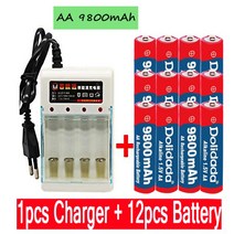 전기 자전거 배터리 새로운 태그 AA 배터리 9800 mah 충전식 배터리 AA 1.5 V. 충전식 New alkalinas drumm