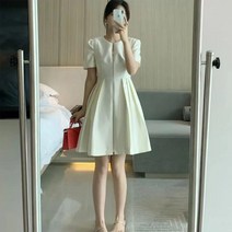Karvin 프렌치 첫사랑 밀크단 스커트 틱톡 여름 숏지퍼 슬림핏 조거스타일 원피스 키작은 키작은거 같아요