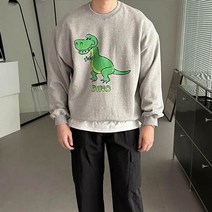 치트키 DINO 프린팅 쭈리 맨투맨