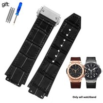 Hublot 위블로 시계 호환 클래식 빅뱅 26mmx19mm 레더 스트랩 가죽 워치 밴드 싱글 레이어 시계줄