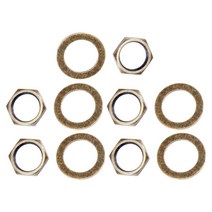 shangren 10 pcs 3/8 '기타 베이스 소켓 너트 일렉트릭 기타 베이스용 잠금 와셔, 12x14mm, 금속, 구리