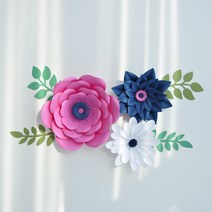 [DIY] #b1 리슨투플라워 페이퍼플라워 diy 만들기 set (4가지버전), 분홍set