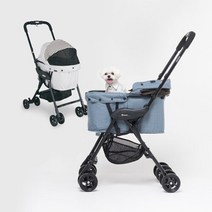 콤펫 미리미리라이트 접이식 강아지 유모차, 애쉬화이트