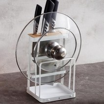 [바보사랑] DP-05철제 우드 칼블록 칼 꽂이 도마 홀더 거치대, 색상:블랙, 상세 설명 참조