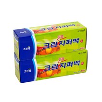 크린랩 알뜰 지퍼백 대 25X30X50매 2개, 1개