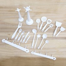 파스텔크래프트 미니어처소품*조리도구16종 (하양) *I-05-203