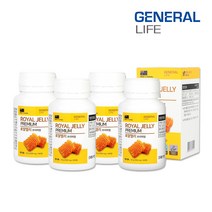 제너럴라이프 호주산 로얄젤리 60정 4병묶음 데센산 11.5mg, 30g, 4병