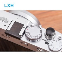 LXH 나무 표면 카메라 소프트 셔터 릴리스 버튼 핫 슈 커버 포함 후지필름 후지 XT20 X100F X-T2 X100T X-PRO2 X-T10, 09 Black 1 Set