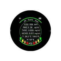 포름알데히드측정기 7 in 1 대기 질 측정기 pm2.5 co2 tvoc VOC 측정기, 당신의 와이파이