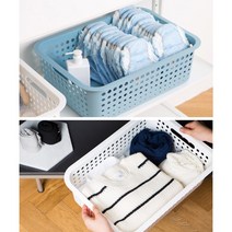 수납장 비치용 의류 바구니 아기옷 용품 양말 바스켓 수납함 탈의실 캐비닛 락커, 대 - 그레이