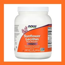 나우푸드 해바라기 레시틴 분말 1lb 454g 칼슘 포탸슘 아연 인 포스파티딜 콜린 이노시톨 에탄올아민 Sunflower Lecithin PPC Phosphatidyl Cholin