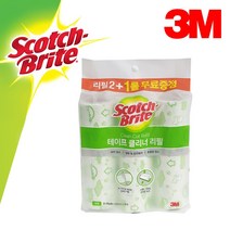 3M393 강력 테이프클리너 대형 리필3매 팩, 1, 본상품선택