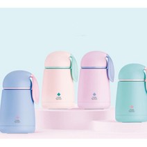 신생아 아기 분유 온도유지 보온병 회사 텀블러 300ml 죽 산악, 블루