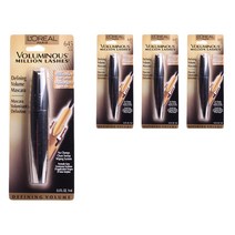로레알파리 볼류미너스 밀리언 래시 마스카라 9ml, Black, 4개