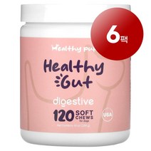 리암마켓 Healthy Pup 헬씨 펍 강아지용 건강한 장 소화 관리 보충제 소프트츄어블 120개입 288g 1팩, 6팩