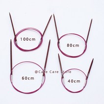 바늘 세트 나무 대바늘 코바늘 KnitPro-큐빅 바늘 뜨개질 나무 스웨터 원형 프로 니트 양모 40/60/80/100c, 08 1piece-6.5mm_02 80cm