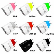 가성비 샤오미 호환 5A 고속 휴대폰 충전기 9 색 USB 3 QC 3.0 20 개, 01 Eu_03 빨간