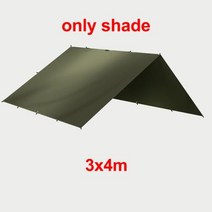 어닝룸 텐트 19행잉 포인트 캠핑용 방수 그늘막 타프 4x4m 4x3m 3x3m 배낭 여행 생존 태양 보호소 그늘 캐노피 야외 캠핑 천막 bushcraft, 3x4m Olivegreen