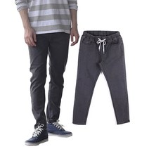 빅사이즈 그레이 스판 밴딩 남자 청바지 데님팬츠 (그레이 / S M L XL 2XL 3XL 4XL)