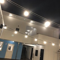 파티라이트 방수 LED 램프 포함 스트링 캠핑 카페 야외 조명, 방수 11M10구+8W전구색(노란빛) 10개