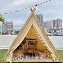 몽골텐트 삼각텐트 캠핑 대형 인터넷 연예인 텐트 야외 삼각형 캠프 케이터링 및 숙박, (삼각형) 44미터