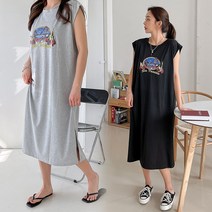 주디앤 여성 샌프란시스코 민소매 미디 원피스 2P